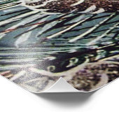 Kardinalen zitten foto afdruk (Hoek)