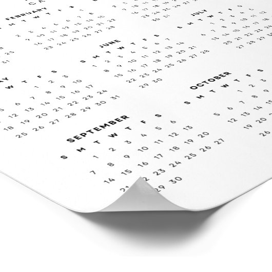 Kardinalen zitten op Snowy Branch 2025 Kalender Poster (Hoek)