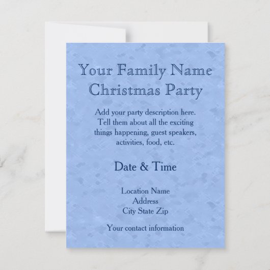 Kardinals kerstfeest blauw kaart (Achterkant)