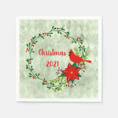 Kardinals Wreath Personalized Servet (Voorkant)