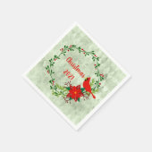 Kardinals Wreath Personalized Servet (Hoek)