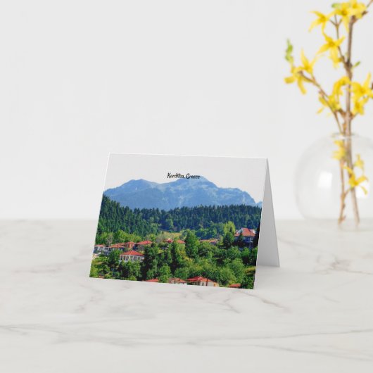 Karditsa, schilderachtig landschap in Griekenland Kaart (Gele Bloem)