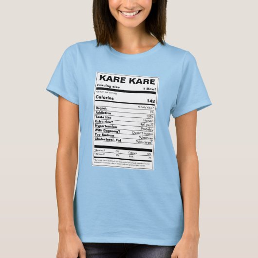 Kare Nutrition Facts T-shirt (Voorkant)