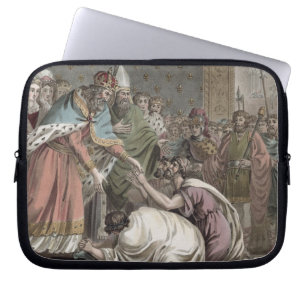 Karel de Grote (742-814) Ontvangt de ambassadeurs  Laptop Sleeve