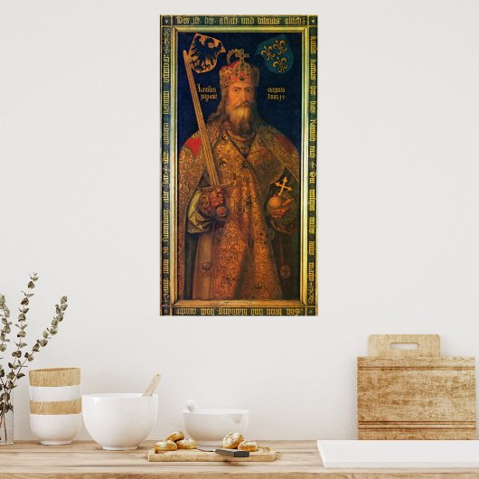 Karel de Grote - Albrecht Durer - c1511 Poster (Keuken)