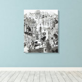 Karel de Grote-kerkgemeenschap in de stad Jeruzale Canvas Afdruk (Insitu (Houten vloer))