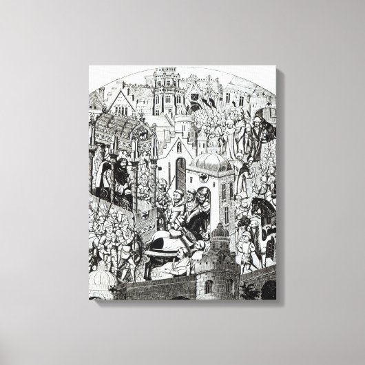 Karel de Grote-kerkgemeenschap in de stad Jeruzale Canvas Afdruk (Voorkant)