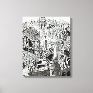 Karel de Grote-kerkgemeenschap in de stad Jeruzale Canvas Afdruk