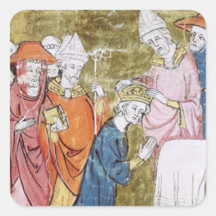 Karel de Grote-kerkstad Karel de Grote Vierkante Sticker