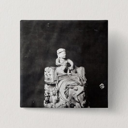 Karel de Grote-schaap" Vierkante Button 5,1 Cm (Voorkant)