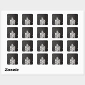 Karel de Grote-schaap" Vierkante Sticker (Vel)