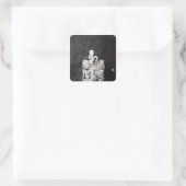 Karel de Grote-schaap" Vierkante Sticker (Tas)
