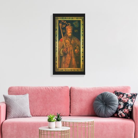 Karel de Grote Stretched Canvas Print (Insitu (Woonkamer))