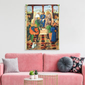 Karel VII die een document geeft aan Jeanne d'Arc Canvas Afdruk (Insitu (Woonkamer))