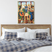 Karel VII die een document geeft aan Jeanne d'Arc Canvas Afdruk (Insitu (Slaapkamer))