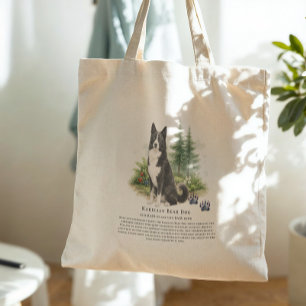 Karelian Bear Dog Aquarel Ras Citaat Tote Bag