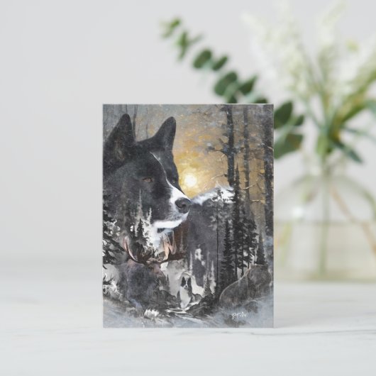 Karelian Beer Dog Briefkaart (Staand voorkant)