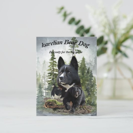 Karelian Beer Dog Briefkaart (Staand voorkant)