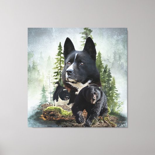 Karelian Beer Dog Canvas Afdruk (Voorkant)