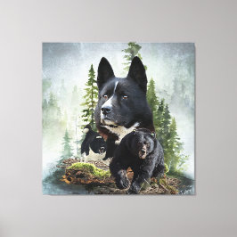 Karelian Beer Dog Canvas Afdruk