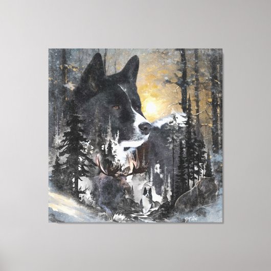 Karelian Beer Dog Canvas Afdruk (Voorkant)