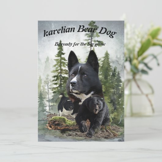 Karelian Beer Dog Kaart (Staand voorkant)