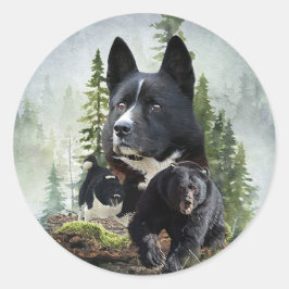 Karelian Beer Dog Ronde Sticker
