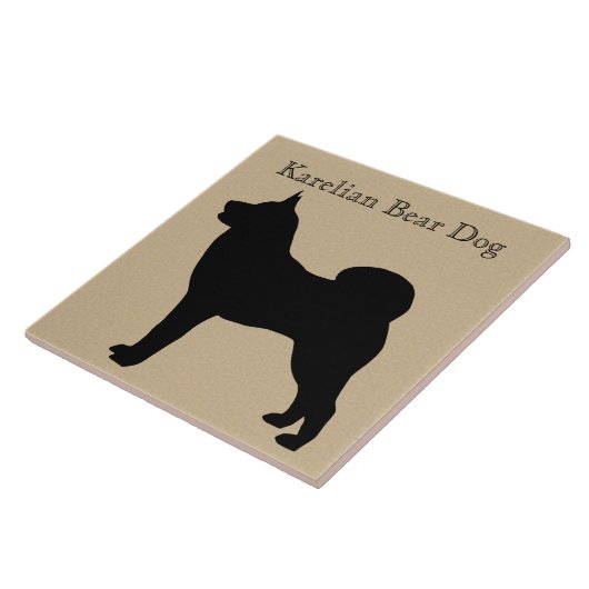 Karelian Beer Dog Silhouette Tegeltje (Zijkant)