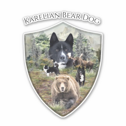 Karelian Beer Dog Sticker (Voorkant)