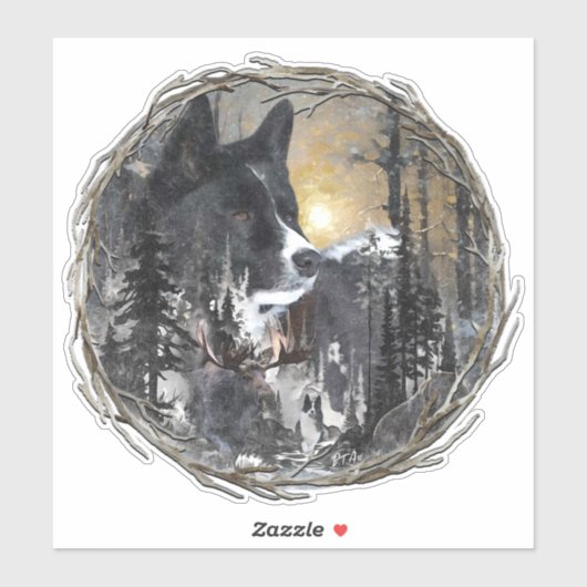 Karelian Beer Dog Sticker (Vel)