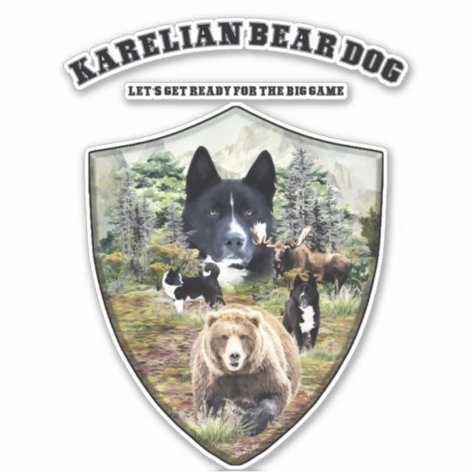 Karelian Beer Dog Sticker (Voorkant)