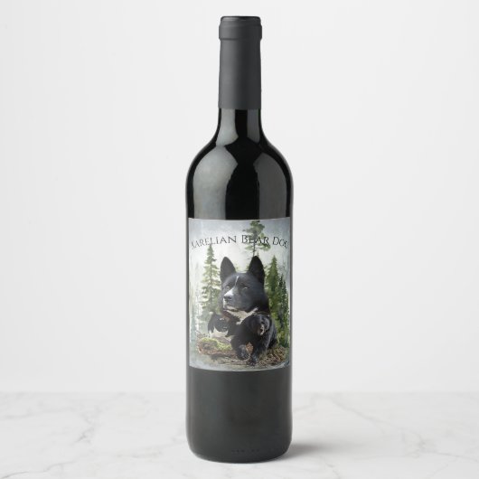 Karelian Beer Dog Wijn Etiket (Voorkant)