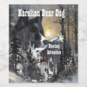 Karelian Beer Dog Wijn Etiket (Enkel label)