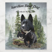 Karelian Beer Dog Wijn Etiket (Enkel label)