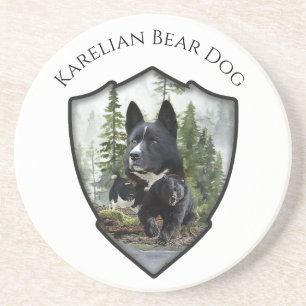 Karelian Beer Dog Zandsteen Onderzetter