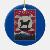 Karelian Beer Japans design Kawaii Dog mam Keramisch Ornament (Achterkant)