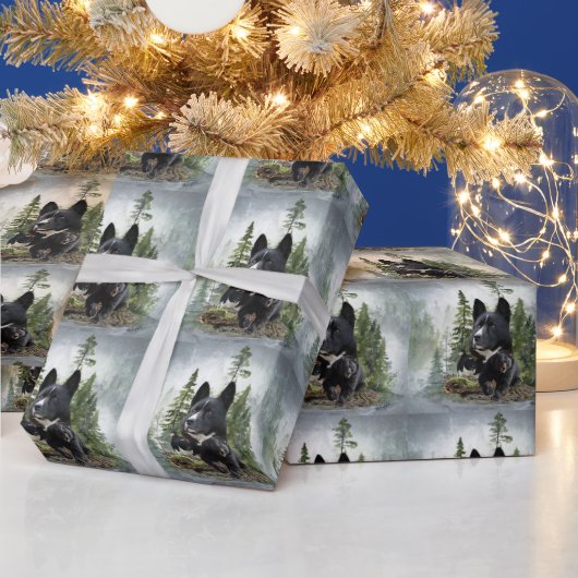 Karelische berenhond     cadeaupapier (Feestdagen)