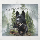 Karelische berenhond     sparkling wijnetiket (Enkel label)