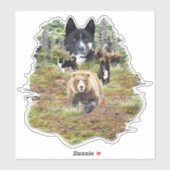 Karelische berenhond sticker (Vel)