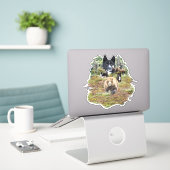 Karelische berenhond sticker (Laptop op bureau)