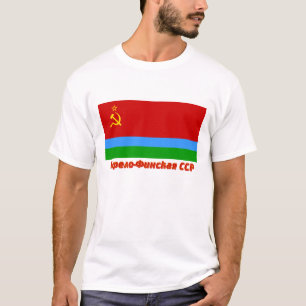 Karelo-Finse SSR-vlag met naam T-shirt