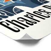 Karelsbrug Praag Tsjechische abstracte reisbloemen Poster (Hoek)