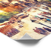 Karelsbrug Praag Tsjechische Waterverf Poster (Hoek)