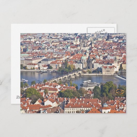 Karelsbrug Vltava Rivier Praag Briefkaart (Voorkant / Achterkant)