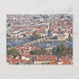 Karelsbrug Vltava Rivier Praag Briefkaart