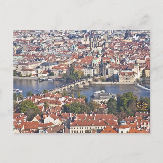 Karelsbrug Vltava Rivier Praag Briefkaart (Voorkant)