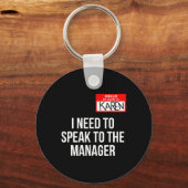 Karen Costume Halloween kan ik met de manager spre Sleutelhanger (Voorkant)