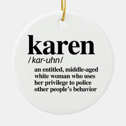 Karen Definitie Keramisch Ornament (Voorkant)