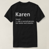 KAREN Definition Personal Name Funny Birthday T-shirt (Design voorkant)
