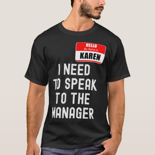 Karen Halloween Costume, praat met de M T-shirt (Voorkant)